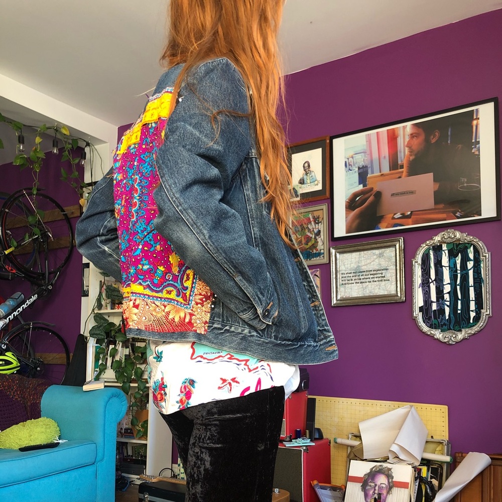 I made this sparkly denim jacket